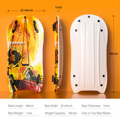 Зимний стиль свободный 48' EPS Foam Core Adult Snow Sleds для двоих