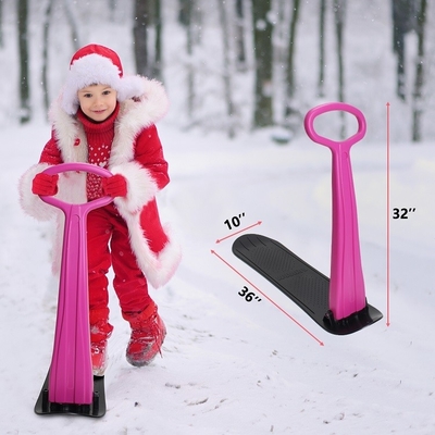 10' Board Width Kids Пластмассовый складной снегоход Кик-скотер санки для детей