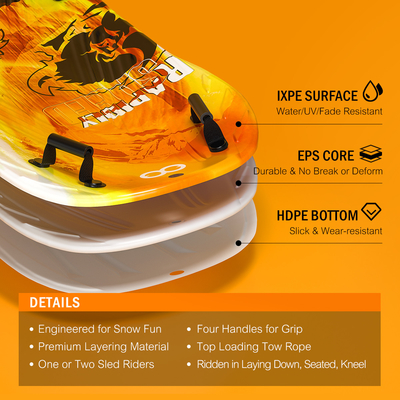 XPE EPS HDPE Снежные санки Снежные доски для взрослых и детей Woowave Thick Slide
