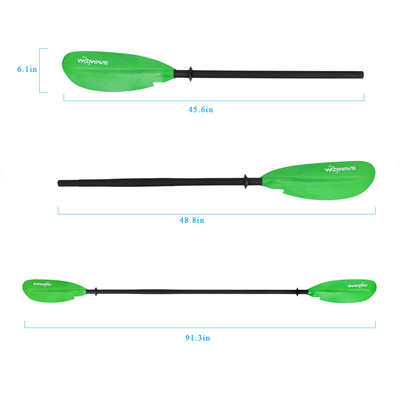 Регулируемая 2 части весла для стоявшей доски Woowave Easy Packable Kayak Oar Paddle