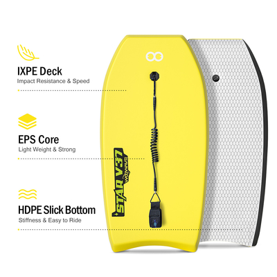 Сгибающийся шнур WOOWAVE Легкий 2.14lbs серфборд с шириной доски 20.9 дюйма