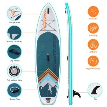 10'2' Woowave Конечная корпусная доска для озер рек Сёрф-шлейф и насос аксессуары включены