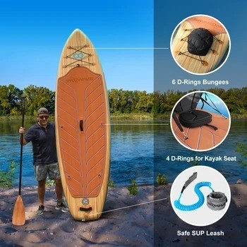 Настроенный цветной серф Leash Woowave ISUP бодиборд 10'2 'для озер рек и дизайна