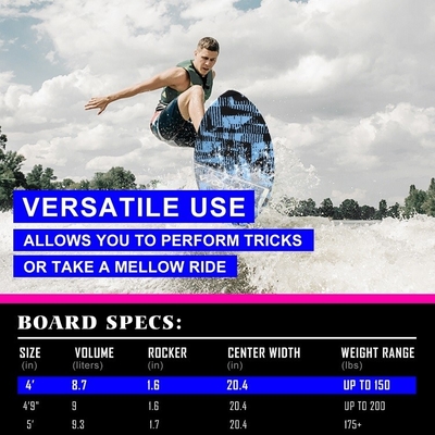 49' Wakesurf Board Glass Stand Up Paddle Board Сёрфборд Синий Применимые люди Унисекс