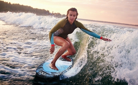 49' Wakesurf Board Glass Stand Up Paddle Board Сёрфборд Синий Применимые люди Унисекс