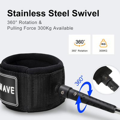 WOOWAVE 11ft SUP Leash Держите вашу доску близко с катушкой или прямым дизайном в оранжевом цвете