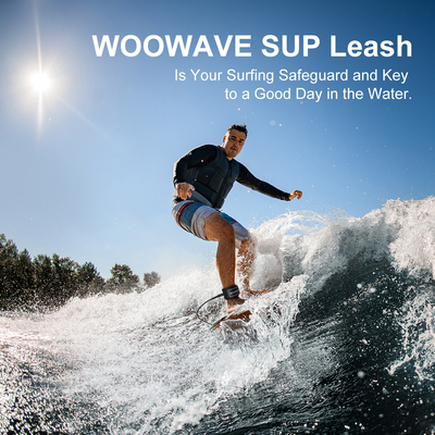 WOOWAVE 11ft SUP Leash Держите вашу доску близко с катушкой или прямым дизайном в оранжевом цвете