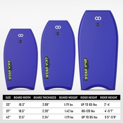 Гонщики 5'5'5'9'165cm-175cm 42&quot; EPS Core Bodyboard с серфинговым ремнем Желтый/Синий/Зелёный