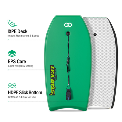 Ощутите последнее приключение серфинга с 42-дюймовым EPS Core Bodyboard и серфинг-шлейфом