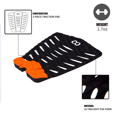 3M или Domestic Adhesive Surfboard Traction Pad for Deck Grip SUP Front Tail Pad (Подставка для прикрепления к серфбору на палубе)
