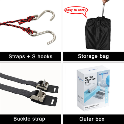 WOOWAVE Deluxe Soft Foam Block Canoe Carrier Kit для озер и рек