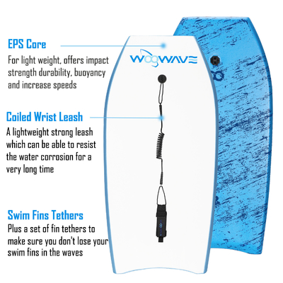 WOOWAVE OEM Сёрфборд Бодиборд для озер Реки Водитель Высота 5'5'-5'9' 165cm-175cm