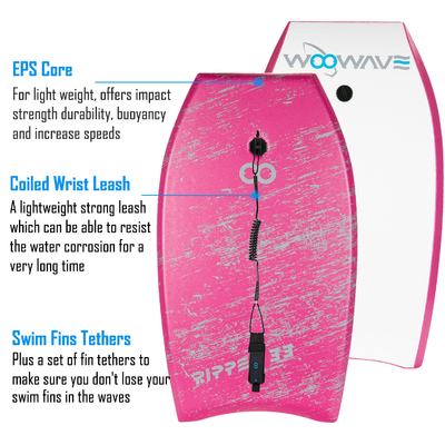 EPS Core XPE Deck и Leash Bodyboard 18,8 дюйма ширины для оптимальной производительности